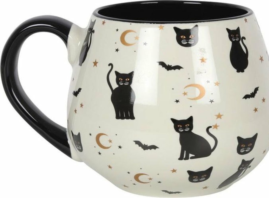 Styles * | Discount Gothic Gifts Bats Gothicat | Rounded Mug