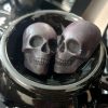 Homewares * | Best Sale The Blackened Teeth Gothic Homewares Skull [Charcoal Black] | Scented Wax Melts