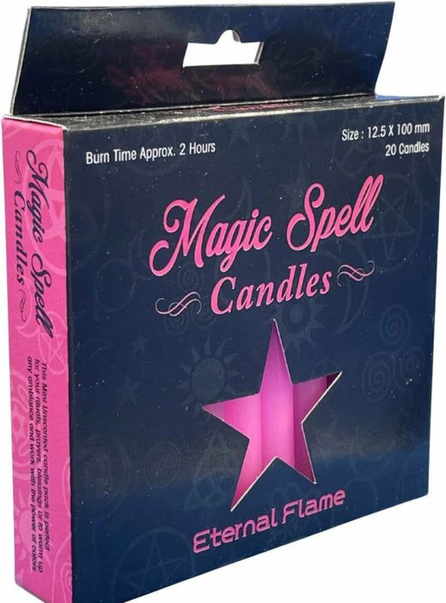 Homewares * | Promo Magic Spell Candles Gothic Homewares Eternal Flame [Pink] | Spell Candle