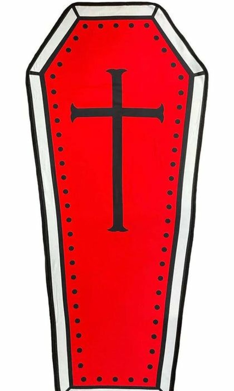 Homewares * | Promo Too Fast Apparel Gothic Homewares Red Coffin | Beach Towel