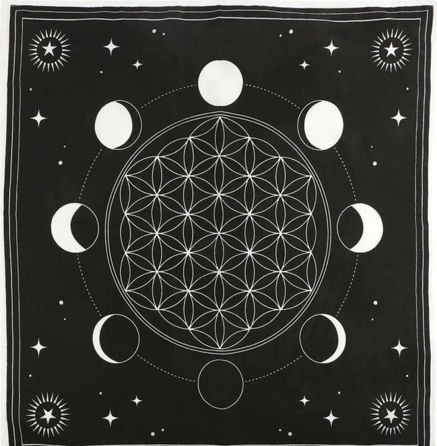 Homewares * | Top 10 Gothic Gifts Gothic Homewares Moon Phase | Altar Cloth