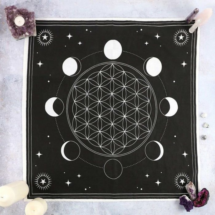 Homewares * | Top 10 Gothic Gifts Gothic Homewares Moon Phase | Altar Cloth