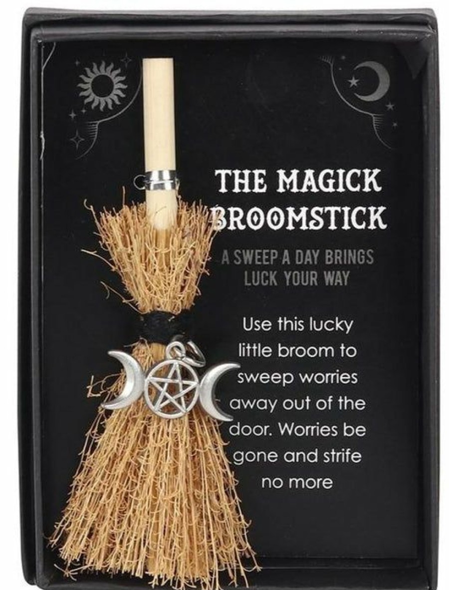 Homewares * | Best Sale Gothic Gifts Gothic Homewares Triple Moon | Mini Magick Broomstick