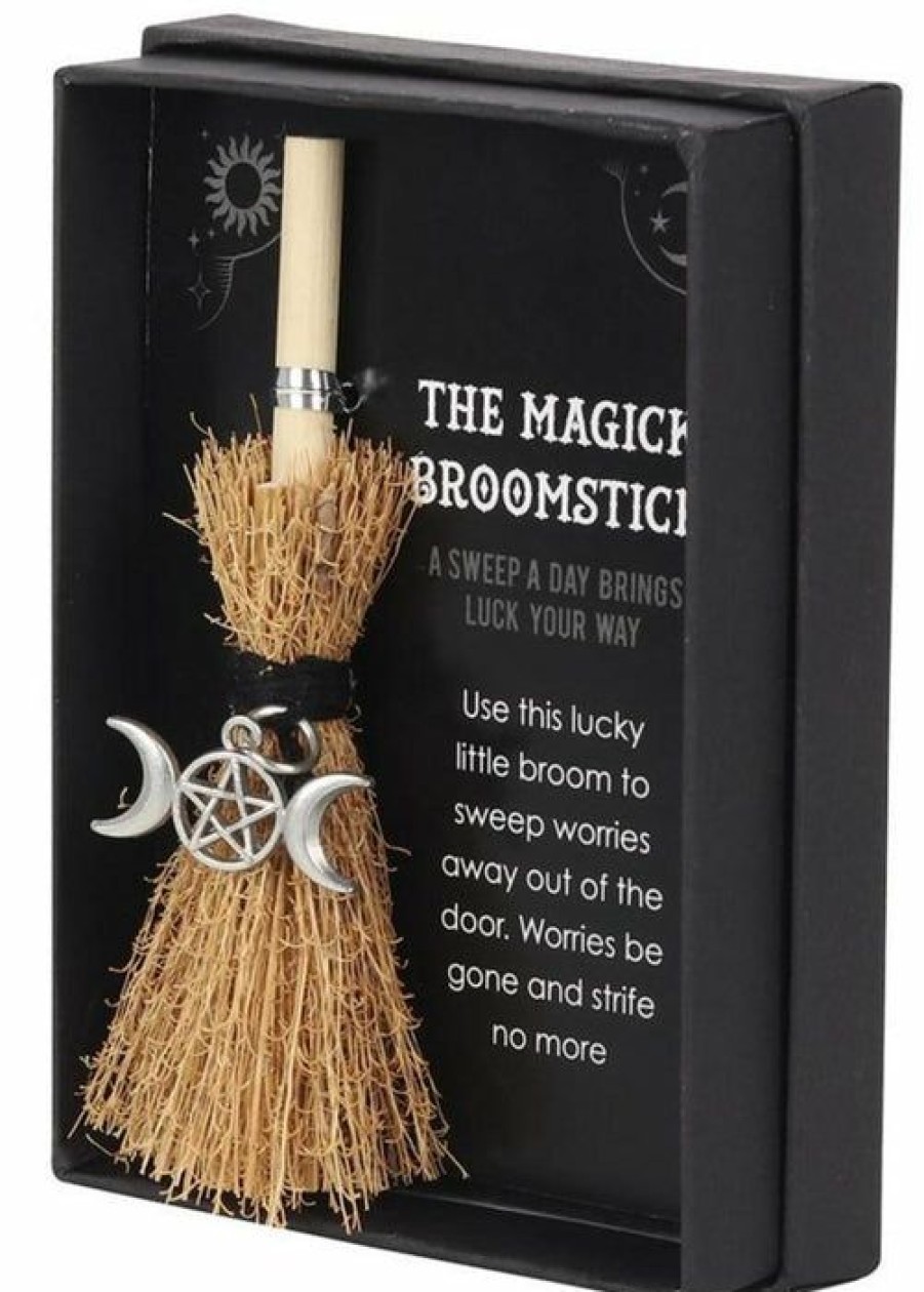 Homewares * | Best Sale Gothic Gifts Gothic Homewares Triple Moon | Mini Magick Broomstick