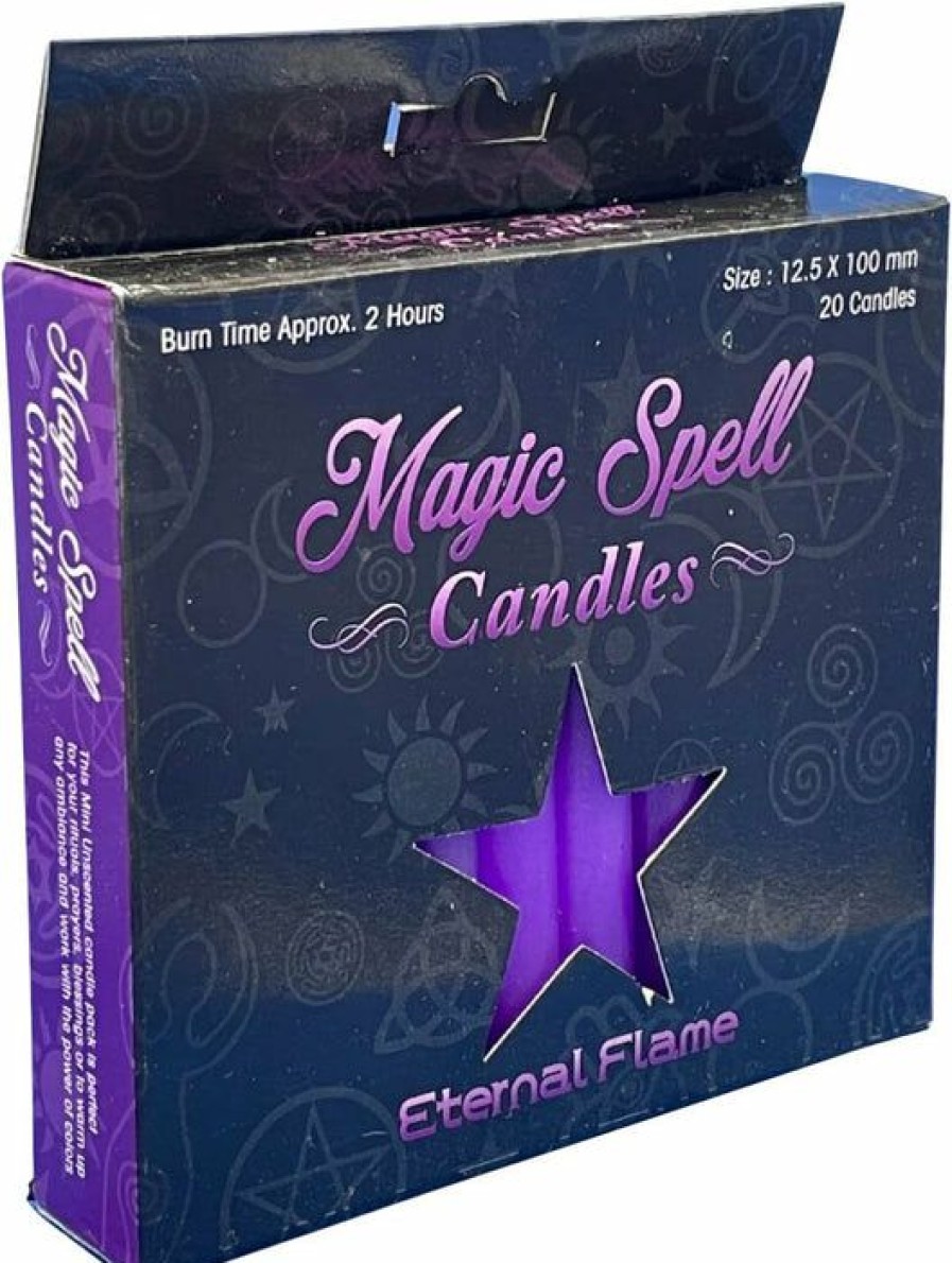 Homewares * | Brand New Magic Spell Candles Gothic Homewares Eternal Flame [Purple] | Spell Candle