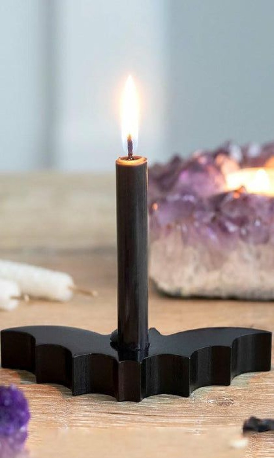 Homewares * | Best Pirce Gothic Gifts Gothic Homewares Bat | Spell Candle Holder