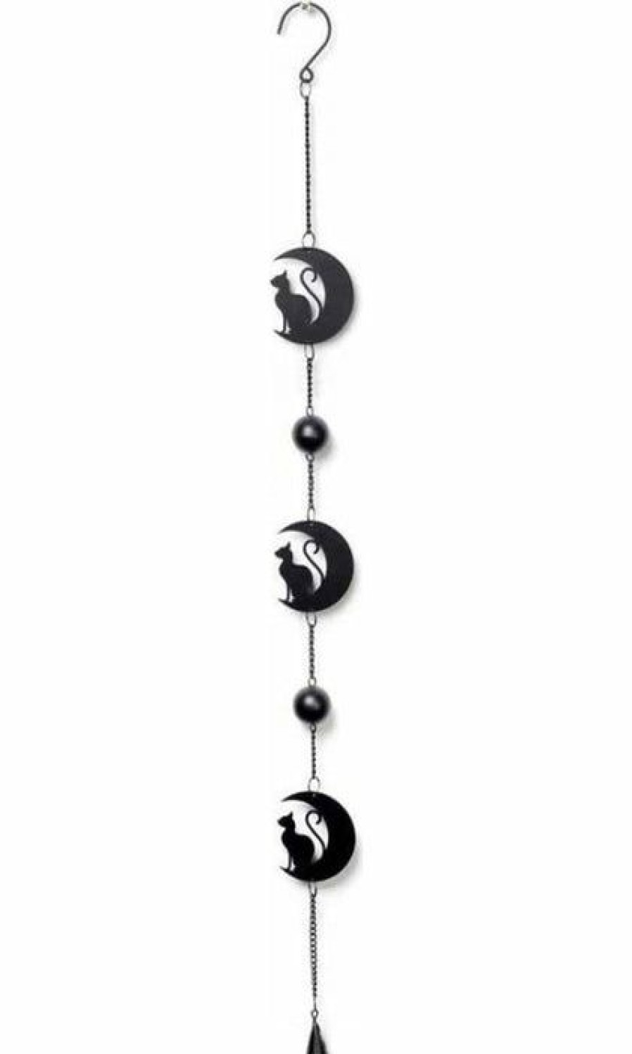 Styles * | Buy Alchemy Gothic Cats Black Cat And Moon | Hanging Decoration