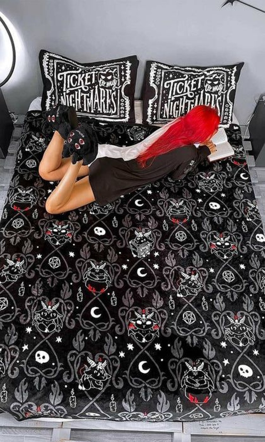 Homewares * | Top 10 Killstar Gothic Homewares Devil Details | Blanket"