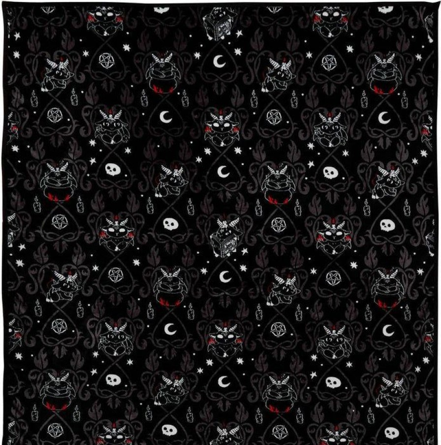 Homewares * | Top 10 Killstar Gothic Homewares Devil Details | Blanket"