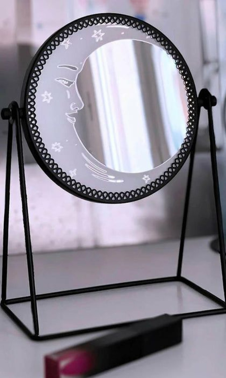 Homewares * | Budget Killstar Gothic Homewares Astral Body | Round Desk Mirror"