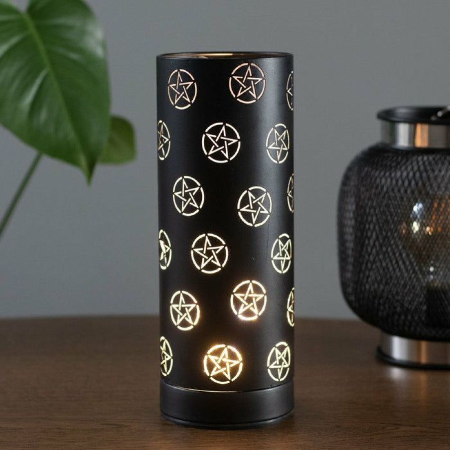 Homewares * | Top 10 Gothic Gifts Gothic Homewares Black Pentagram | Aroma Touch Lamp