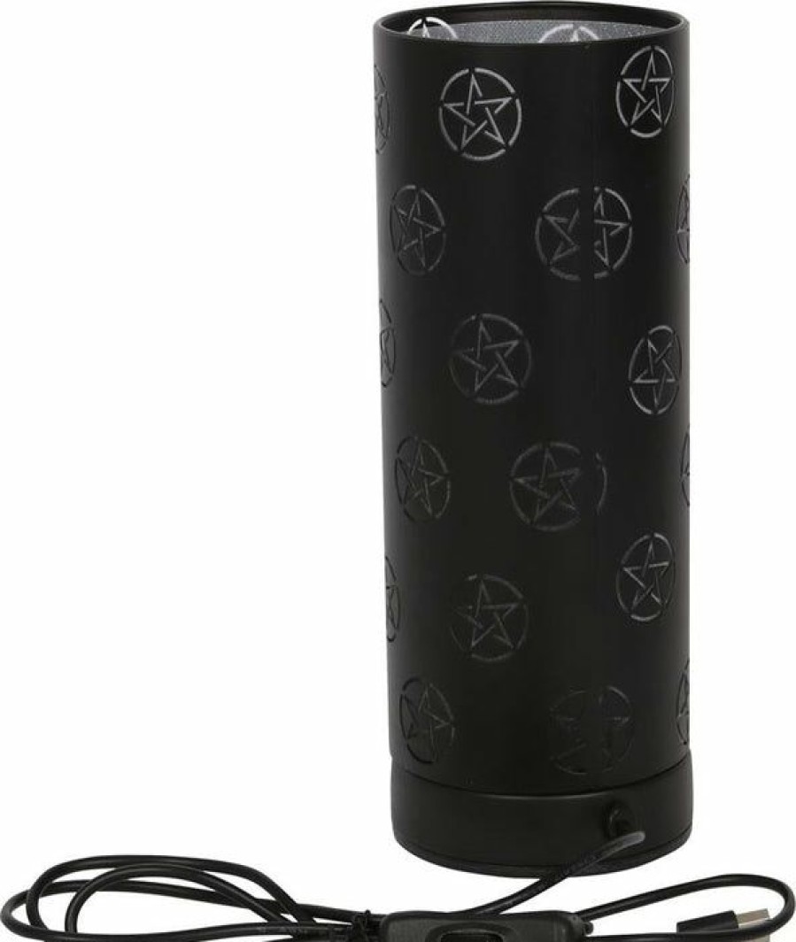 Homewares * | Top 10 Gothic Gifts Gothic Homewares Black Pentagram | Aroma Touch Lamp