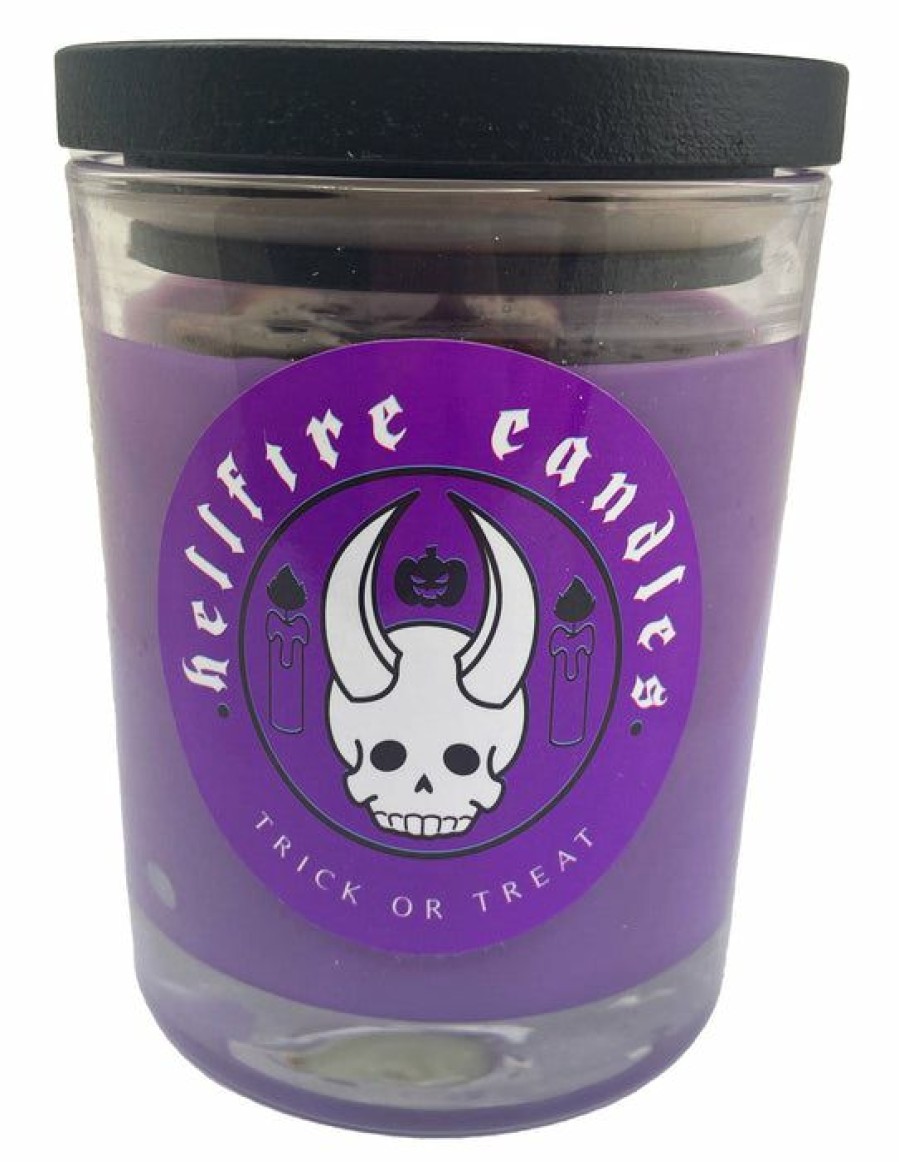 Homewares * | Hot Sale Hellfire Candles Gothic Homewares Trick Or Treat [Salted Caramel] | Candle