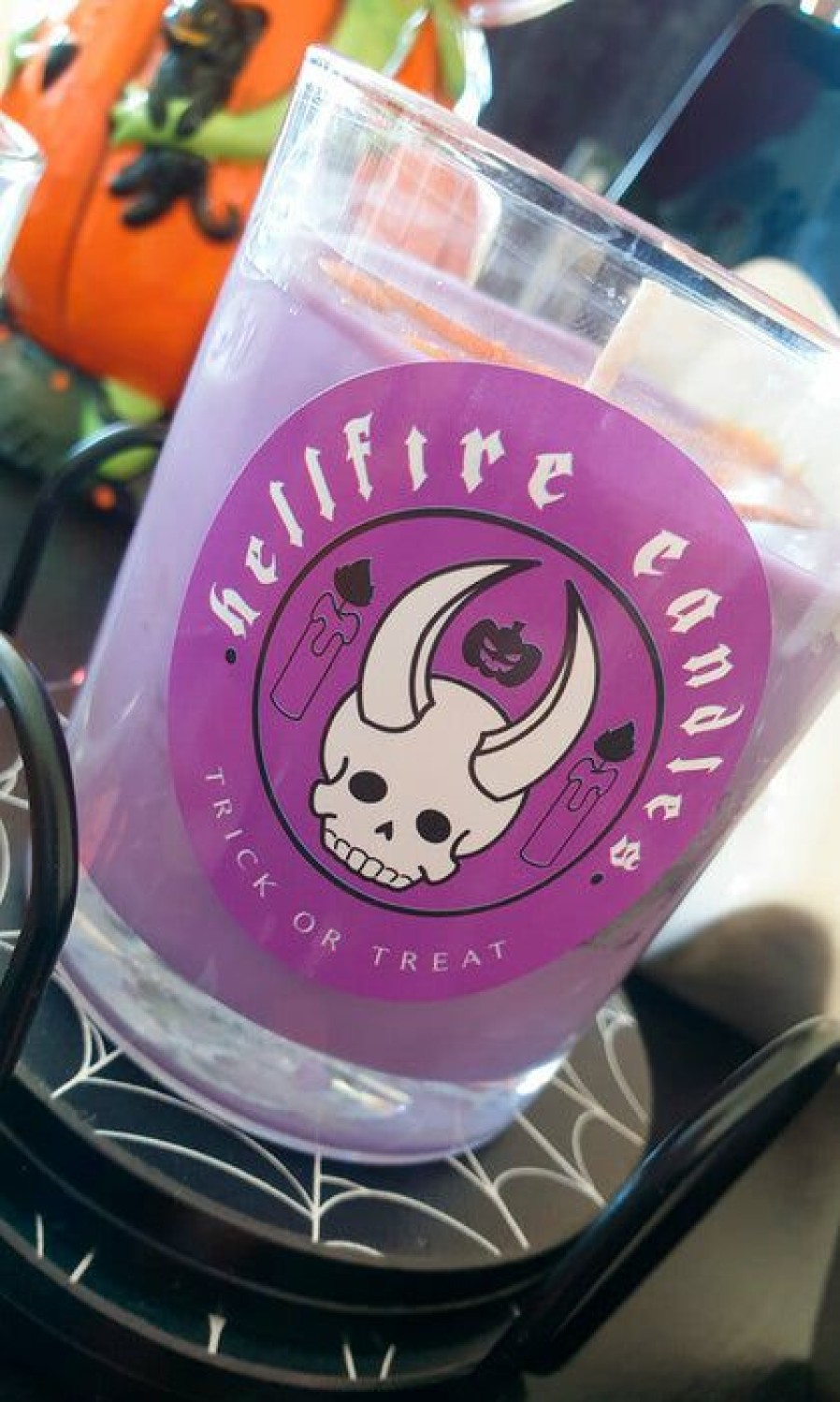 Homewares * | Hot Sale Hellfire Candles Gothic Homewares Trick Or Treat [Salted Caramel] | Candle