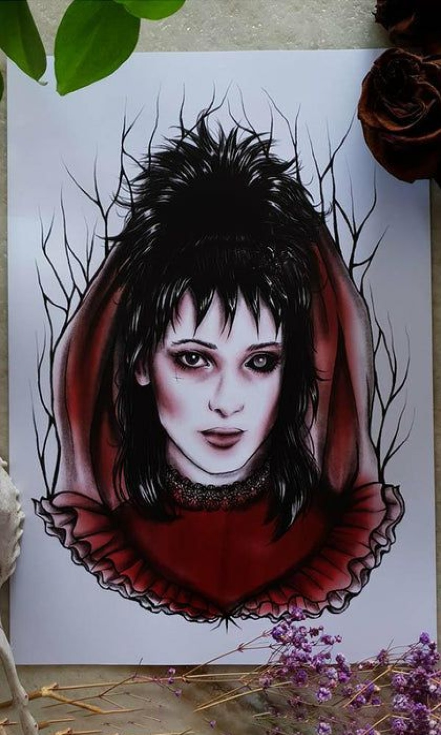 Pop Culture * | Hot Sale The Black Cvlt Lydia Deetz | Beetlejuice Art Print