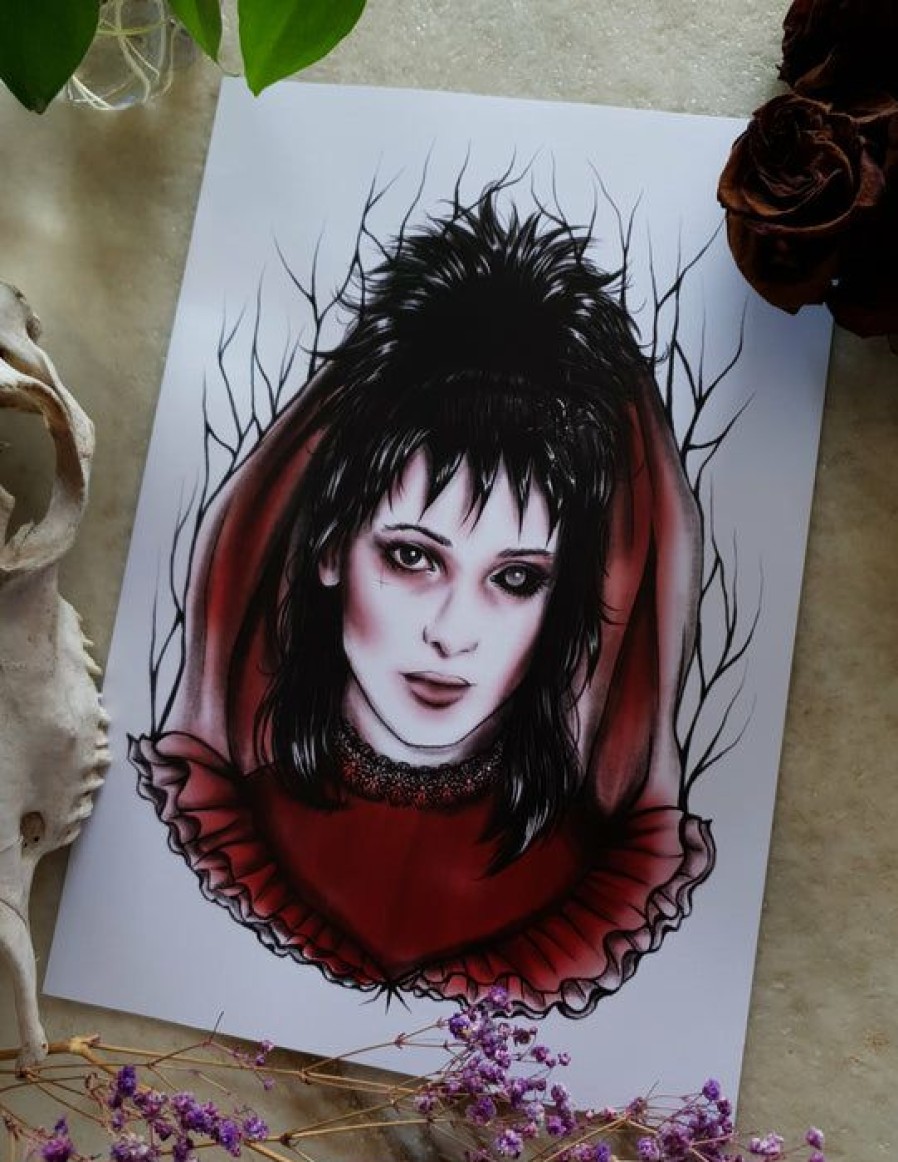 Pop Culture * | Hot Sale The Black Cvlt Lydia Deetz | Beetlejuice Art Print