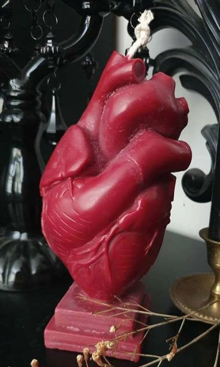 Homewares * | Budget Wixcraft Candles Gothic Homewares Anatomical Heart [Red] | Candle