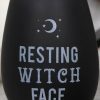 Homewares * | Budget Gothic Gifts Gothic Homewares Resting Witch Face | Stemless Wine Glass