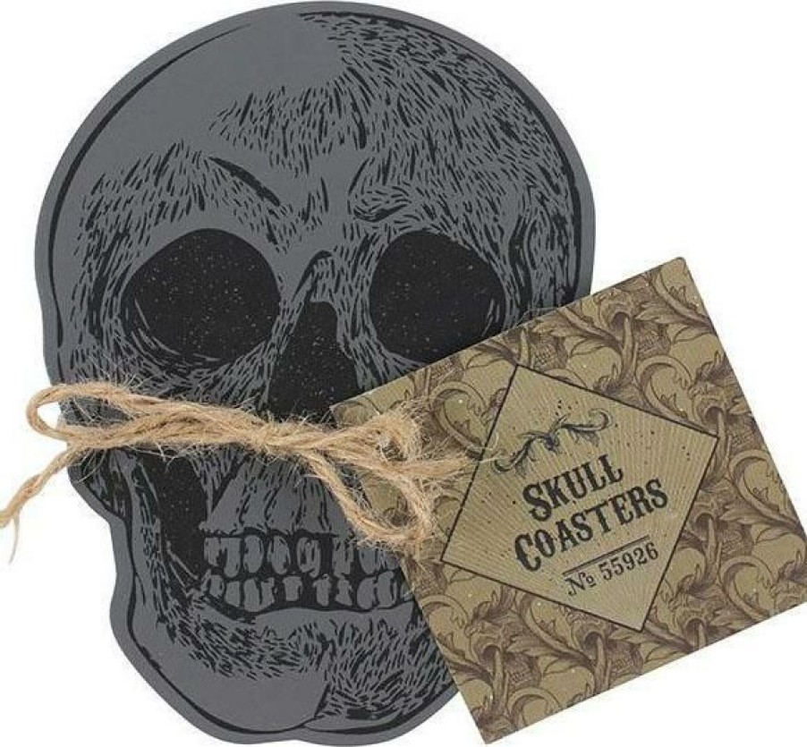 Homewares * | Top 10 Gothic Gifts Gothic Homewares Skull | Coasters [Set Of 4]