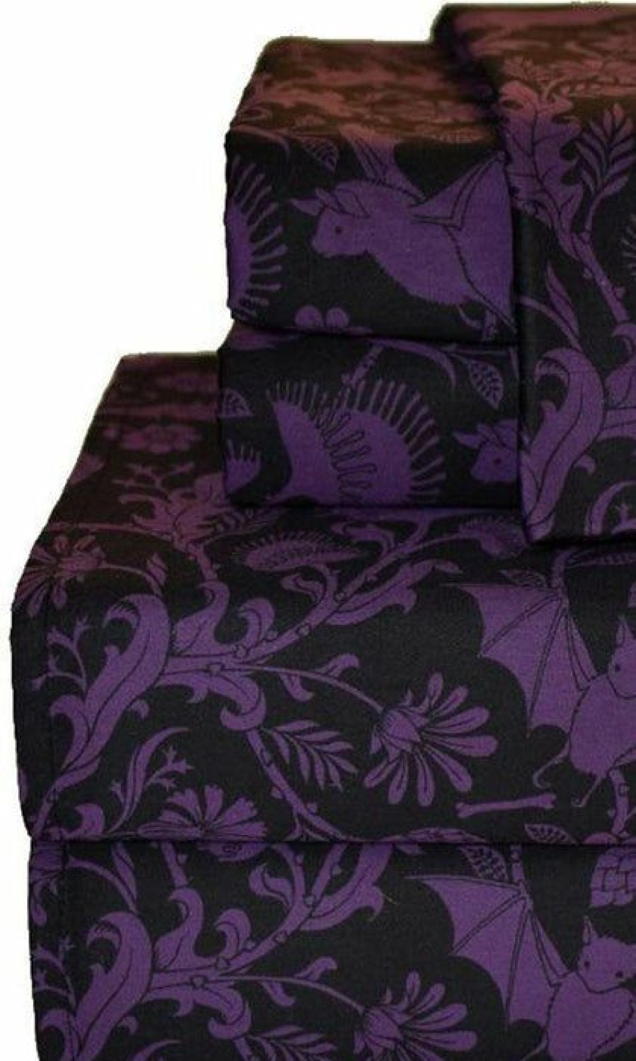 Styles * | Best Reviews Of Sin In Linen Bats Elysian Fields [Purple] | Full/Double Sheet Set