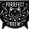 Styles * | Buy Alchemy Gothic Cats Purrfect Brew | Cauldron Coaster