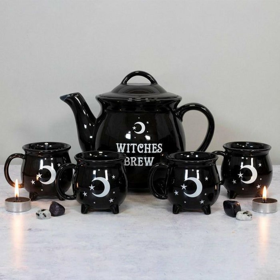 Homewares * | Wholesale Gothic Gifts Gothic Homewares Witches Brew | Tea Set