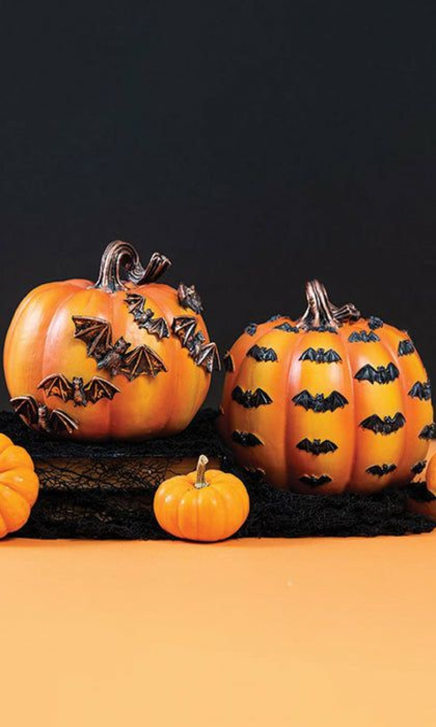 Styles * | Budget Gothic Gifts Spooky Bats | Pumpkin Decor Set*