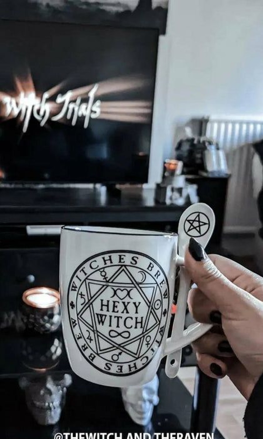 Homewares * | Best Sale Alchemy Gothic Gothic Homewares Hexy Witch | Mug And Spoon Set*