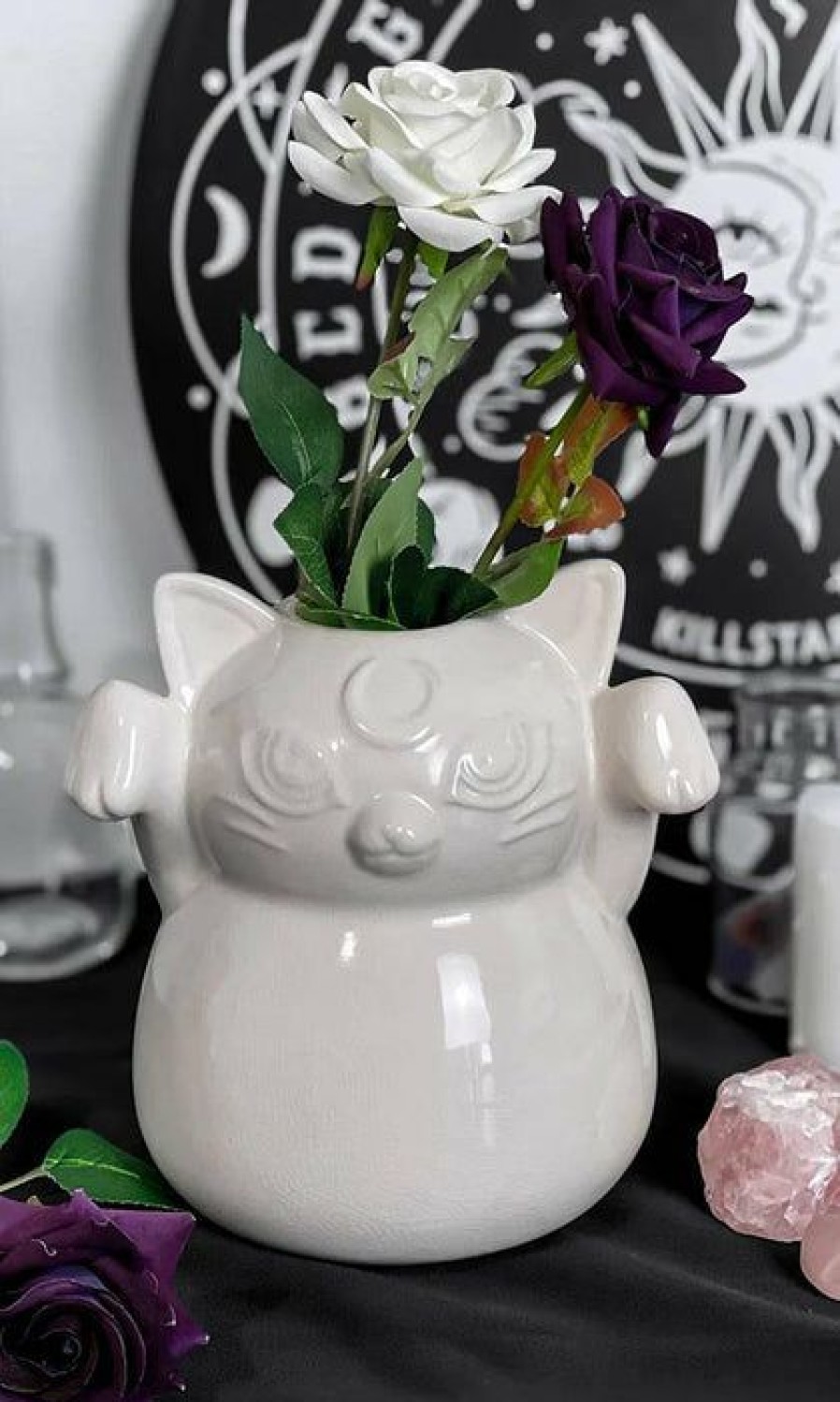 Styles * | Deals Killstar Cats Ghost Kitty | Vase"