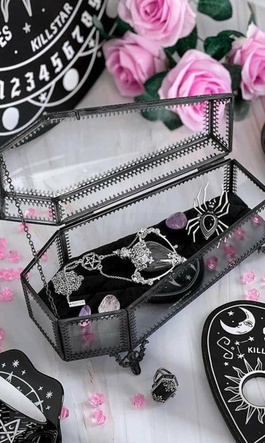 Homewares * | New Killstar Gothic Homewares Casket | Glass Coffin