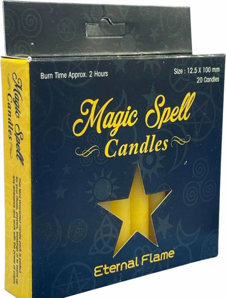 Homewares * | Best Deal Magic Spell Candles Gothic Homewares Eternal Flame [Yellow] | Spell Candle