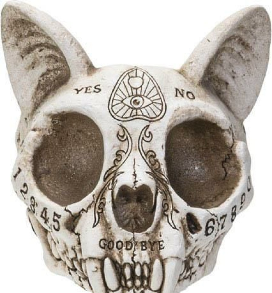 Styles * | Hot Sale Gothic Gifts Cats Spirit Board | Cat Skull Ornament