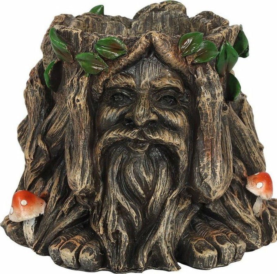 Accessories * | Cheapest Gothic Gifts All Green Man | Plant Pot