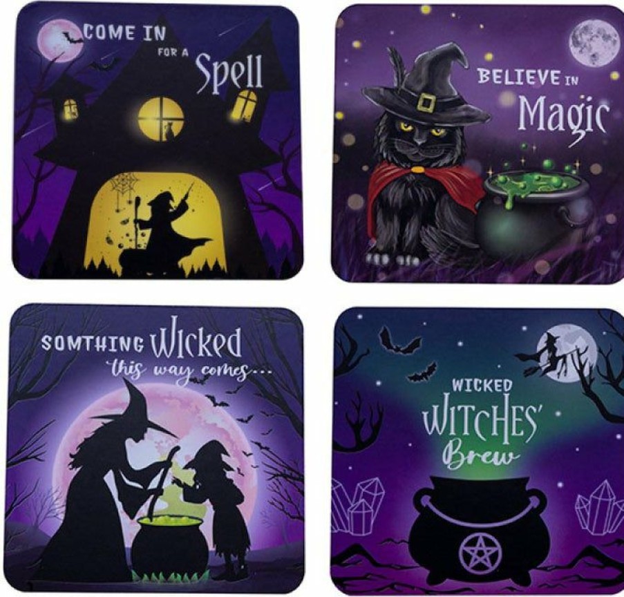 Styles * | Promo Homewares Bats Wicked | Coasters Set