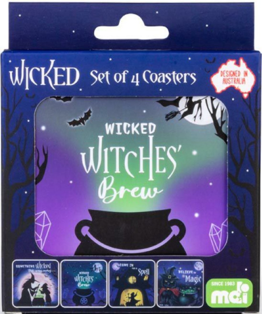 Styles * | Promo Homewares Bats Wicked | Coasters Set