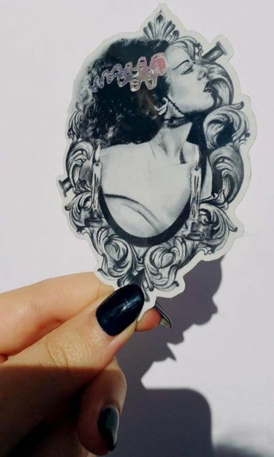 Homewares * | Wholesale Selin Ala Art Gothic Homewares Bride Of Frankenstein | Holographic Sticker