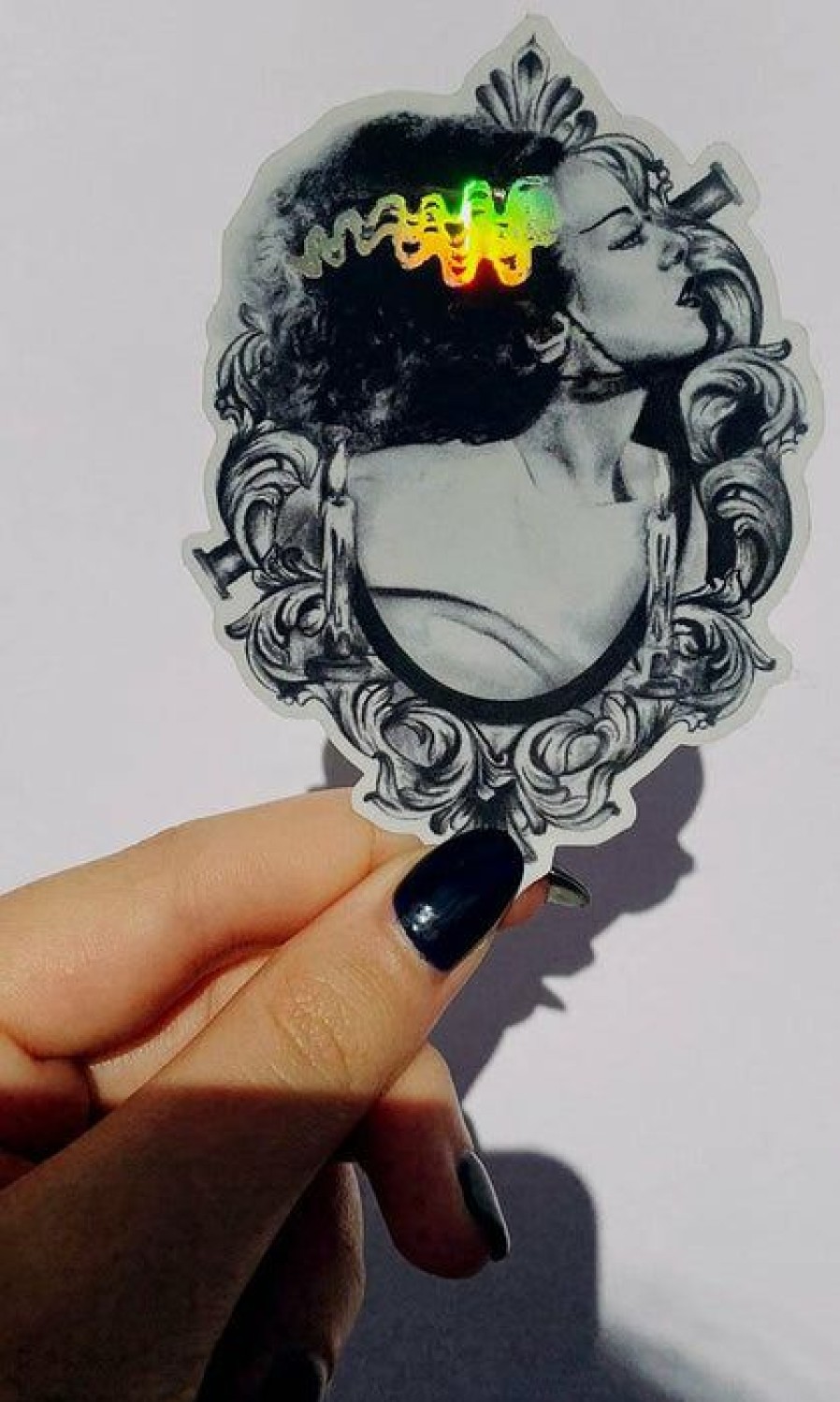 Homewares * | Wholesale Selin Ala Art Gothic Homewares Bride Of Frankenstein | Holographic Sticker