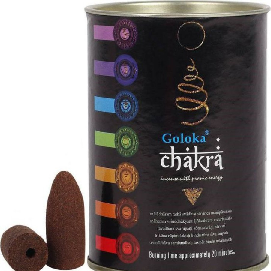 Styles * | Brand New Gothic Gifts Witchcraft Goloka Chakra Backflow | Incense Cones`